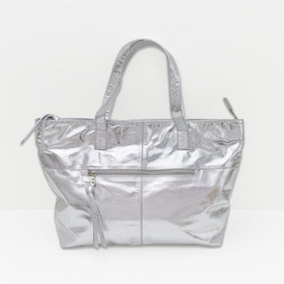 Toronto Leather Tote Bag - Silver