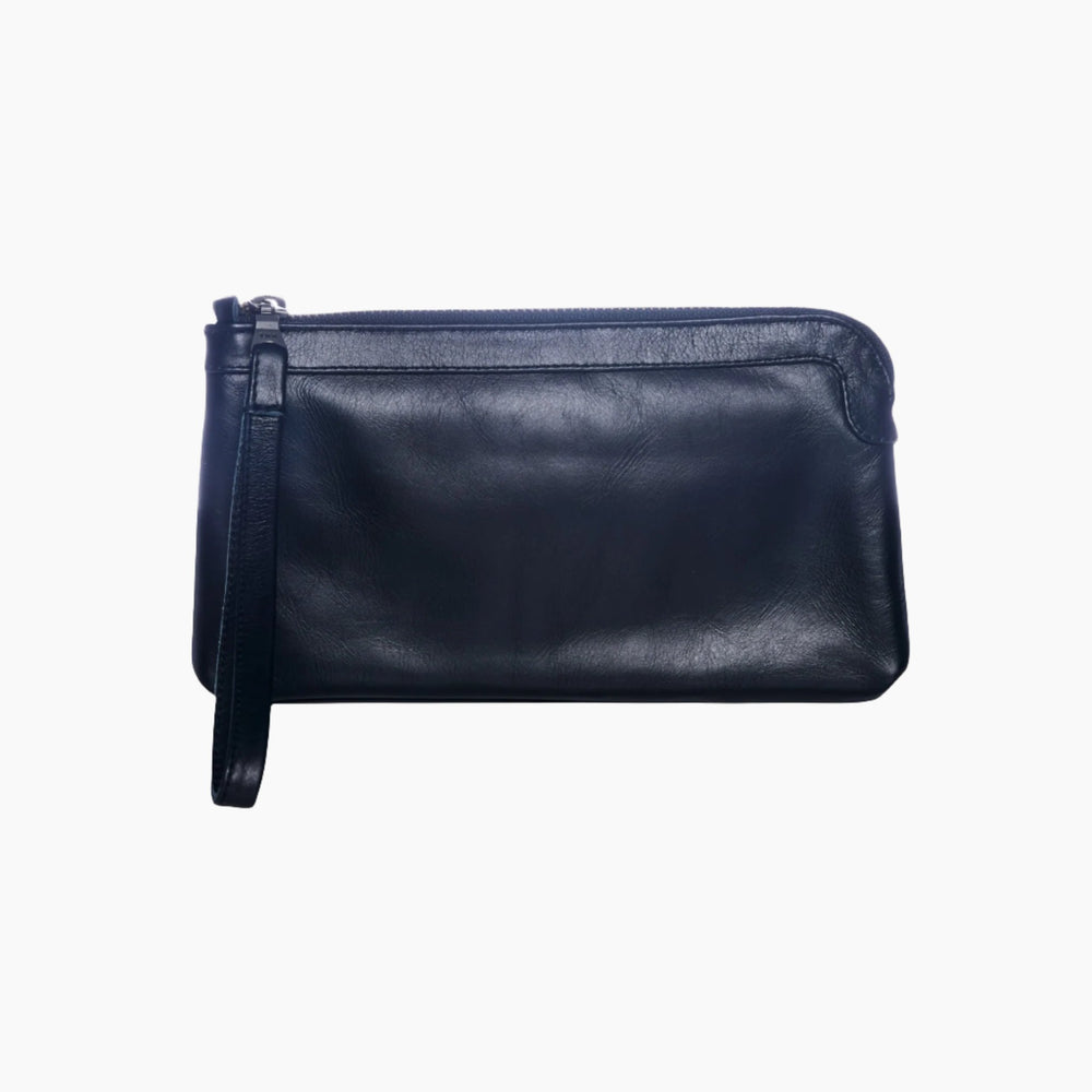 Smooth black leather wallet