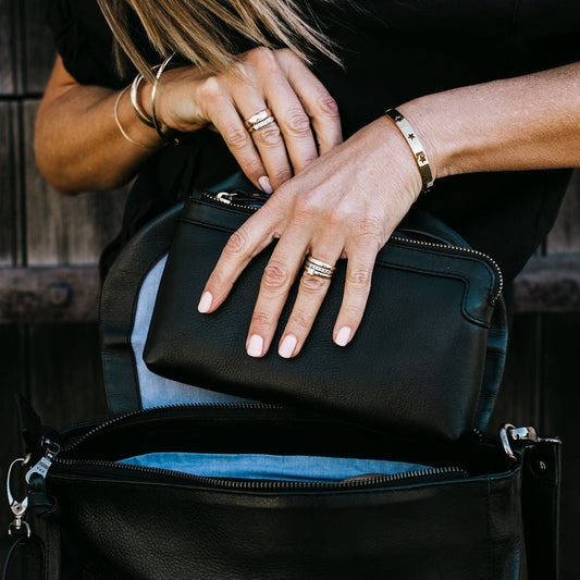 Berlin Black Leather Clutch Wallet