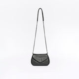 Coco Pebbled Black Crossbody Clutch