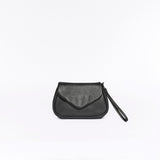 Coco Pebbled Black Crossbody Clutch