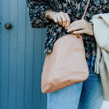 Florence Blush Leather Crossbody