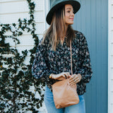 Florence Blush Leather Crossbody