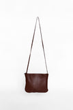 Florence brown leather crossbody hanging