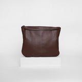 Close up of Florence brown leather crossbody