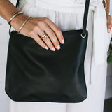 Florence French Navy Leather Crossbody