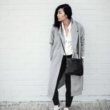 Florence Black Leather Crossbody