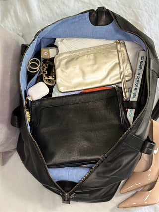 Sorrento Black Smooth Leather Weekender - Sale