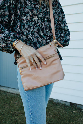 Mini Rome Blush Leather Crossbody - Sale