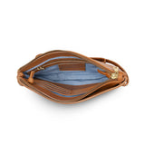 Mini Florence Caramel Leather Crossbody Wallet