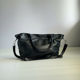 Paris French Navy Sheep Leather Tote Bag