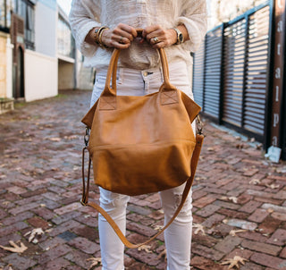 Paris Caramel Leather Tote - Sale