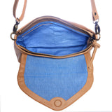 Singapore Nude Leather Crossbody Bag