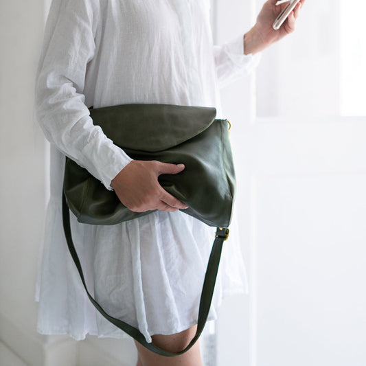 Singapore Army Leather Crossbody Bag