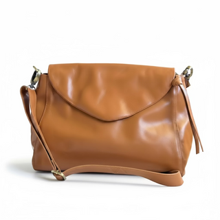 Singapore Caramel Leather Crossbody Bag