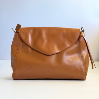 Singapore Caramel Leather Crossbody Bag