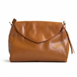 Singapore Caramel Leather Crossbody Bag