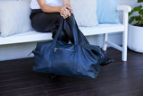 Sorrento French Navy Leather Weekender - Sale