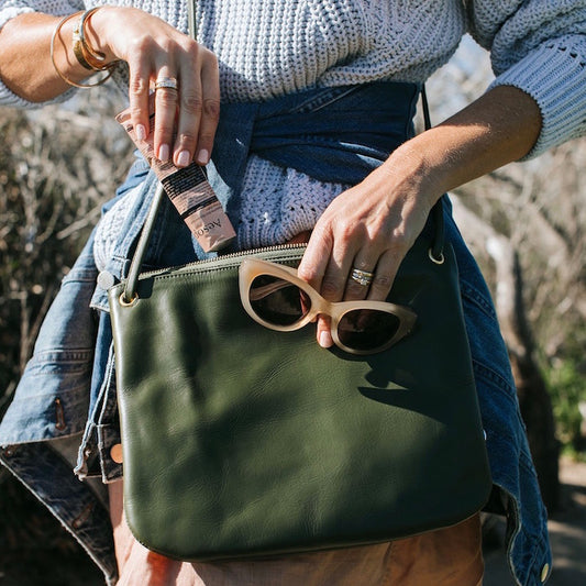 Florence Army Leather Crossbody