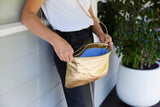 Florence Gold Leather Crossbody - Sale
