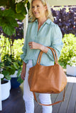 Paris Caramel Leather Tote Bag