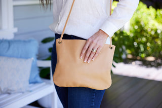 Florence Nude Leather Crossbody