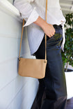 Mini Florence Nude Leather Crossbody Wallet