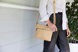 Mini Rome Nude Leather Crossbody - Sale