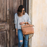 Rome Caramel Leather Tote Bag