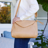 Singapore Nude Leather Crossbody Bag
