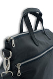 Rome French Navy Leather Tote Bag