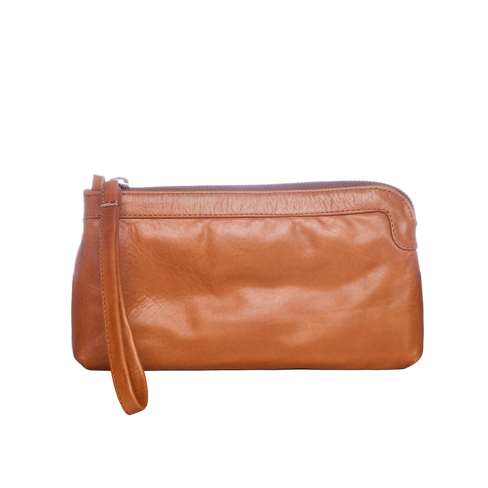 Berlin Leather Clutch Wallet - Caramel