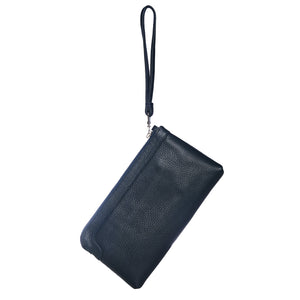 Berlin Leather Clutch Wallet - French Navy