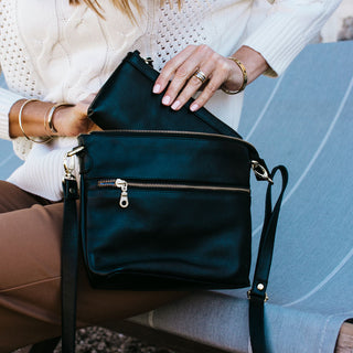 Berlin Black Leather Clutch Wallet