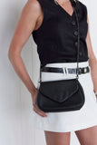 Coco Pebbled Black Crossbody Clutch