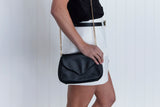 Coco Pebbled Black Crossbody Clutch