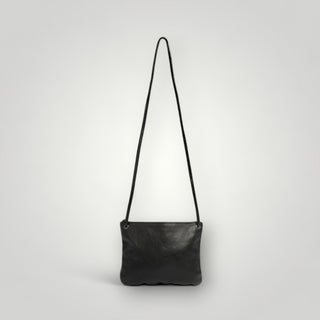 Florence Black Leather Crossbody