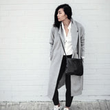 Florence Black Leather Crossbody