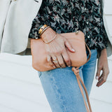 Mini Florence Blush Leather Crossbody Wallet