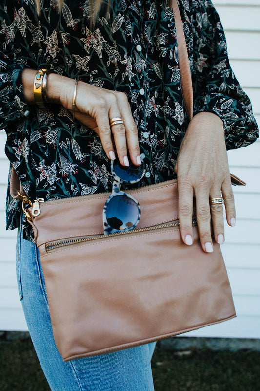 Mini Rome Blush Leather Crossbody