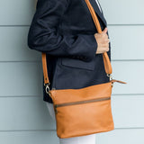 Mini Rome Caramel Leather Crossbody