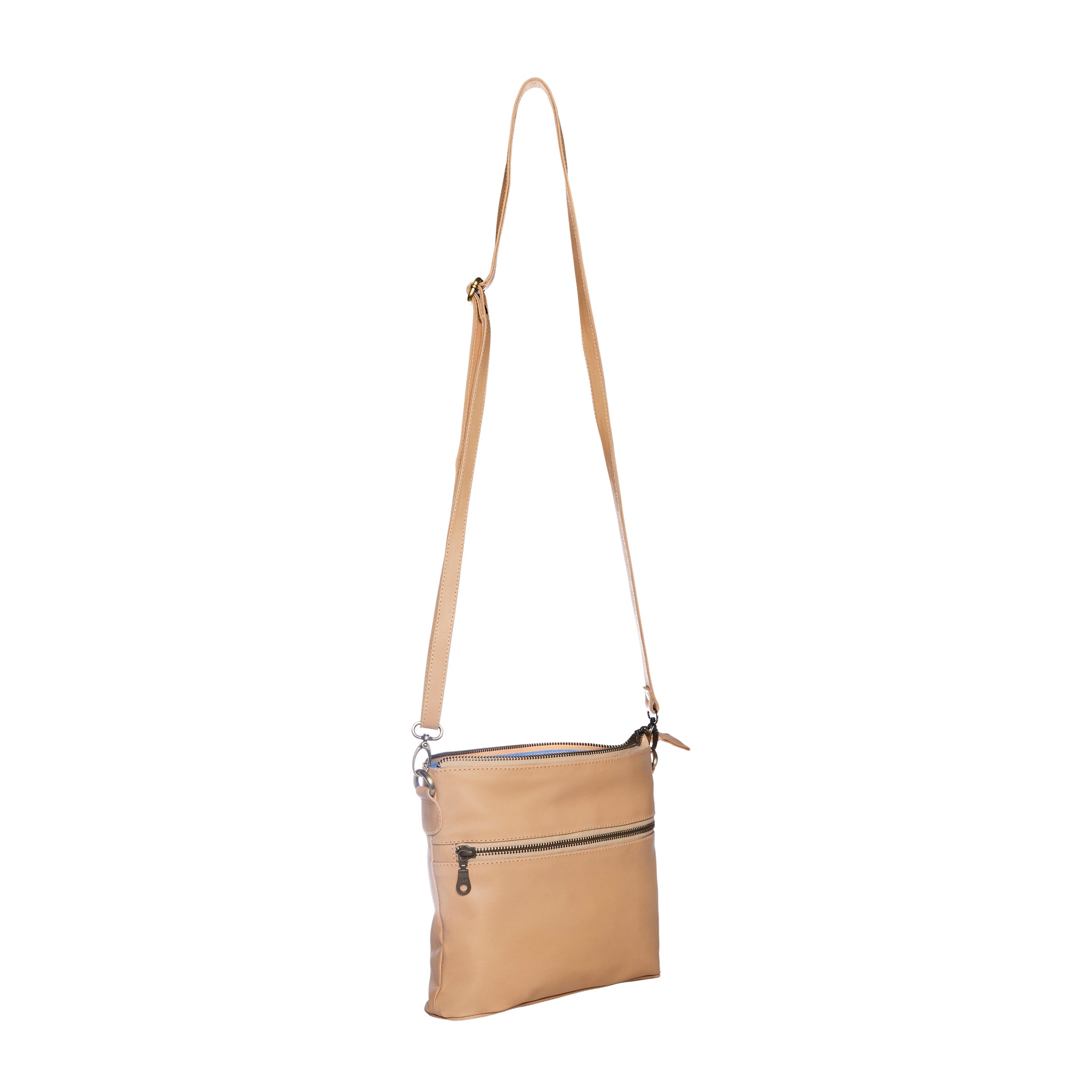 Mini Rome Leather Crossbody - Nude
