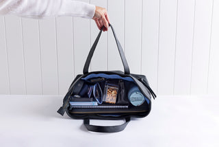 New York Black Leather Tote Bag