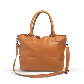 Paris Caramel Leather Tote Bag