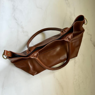 Paris Cocoa Leather Tote