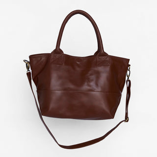 Paris Cocoa Leather Tote