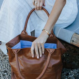 Paris Cocoa Leather Tote