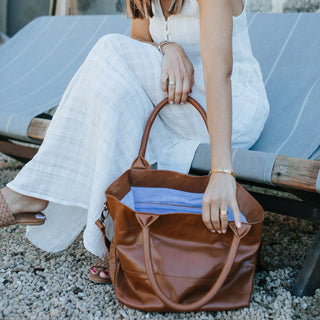 Paris Cocoa Leather Tote