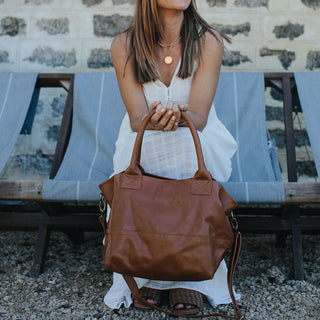 Paris Cocoa Leather Tote