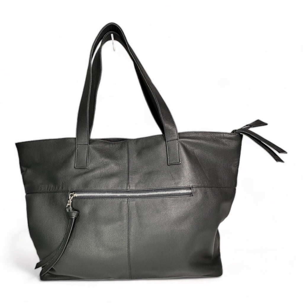 Toronto Leather Tote Bag - French Navy – Bahru Leather